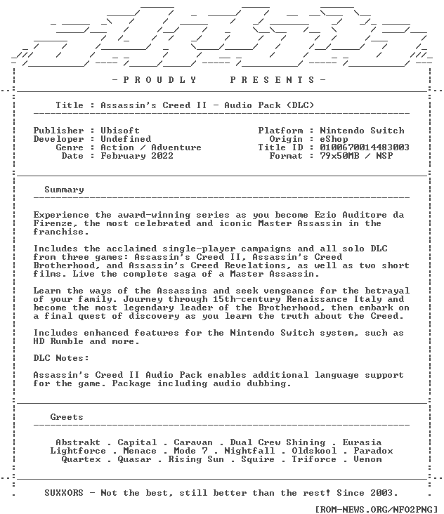 ASSASSINS_CREED_THE_EZIO_COLLECTION_Assassins_Creed_II_Audio_Pack_DLC_NSW-SUXXORS