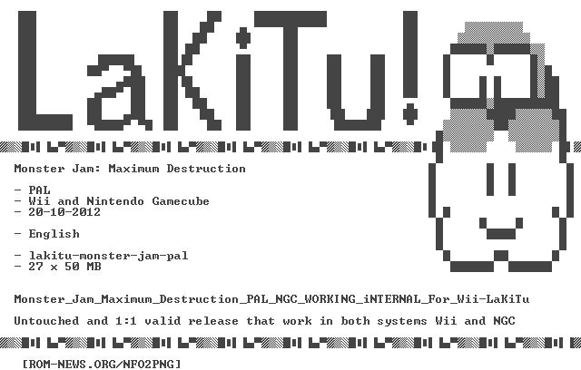 Monster_Jam_Maximum_Destruction_PAL_NGC_WORKING_iNTERNAL_For_Wii-LaKiTu