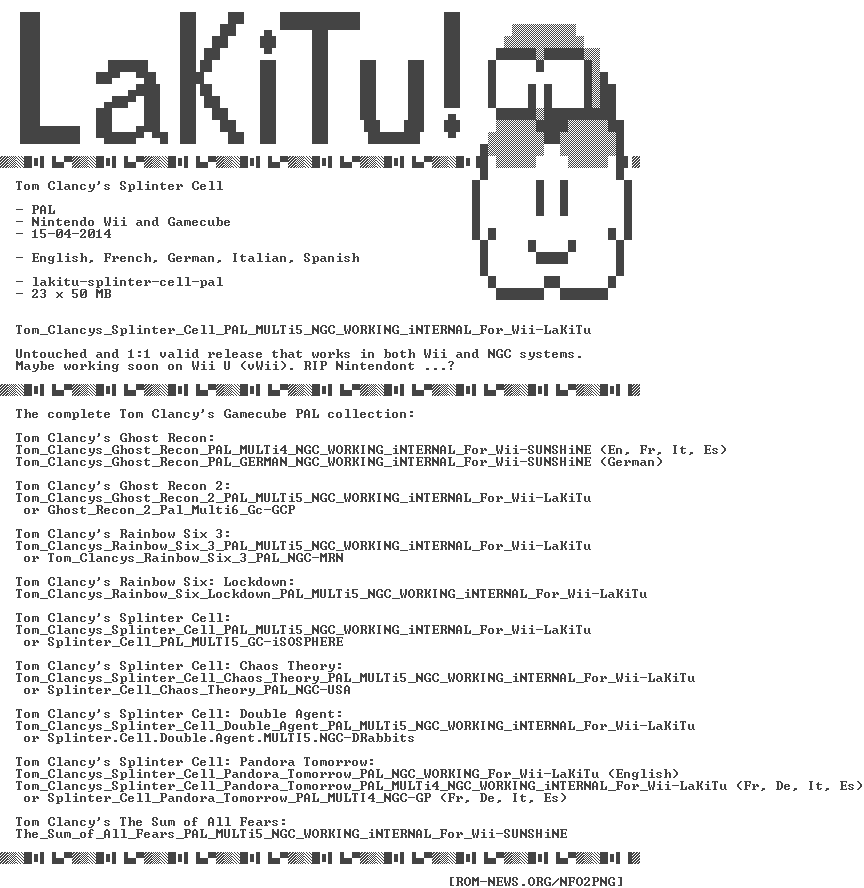 Tom_Clancys_Splinter_Cell_PAL_MULTi5_NGC_WORKING_iNTERNAL_For_Wii-LaKiTu